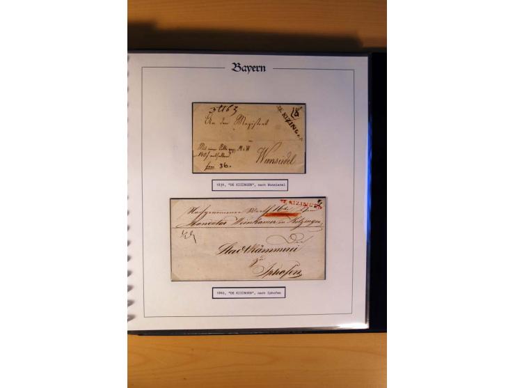 1569/1840 (ca.), fünfbändige postgeschichtliche Sammlung mit vielen seltenen Belegen, dabei gute 'adelige' Stempel wie z. B. 