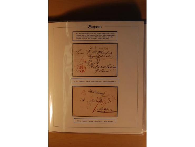 1569/1840 (ca.), fünfbändige postgeschichtliche Sammlung mit vielen seltenen Belegen, dabei gute 'adelige' Stempel wie z. B. 