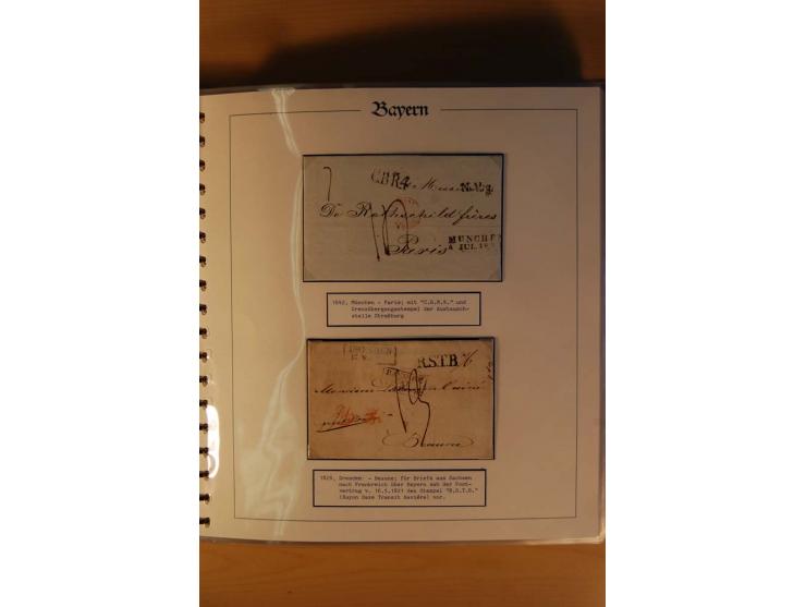 1569/1840 (ca.), fünfbändige postgeschichtliche Sammlung mit vielen seltenen Belegen, dabei gute 'adelige' Stempel wie z. B. 