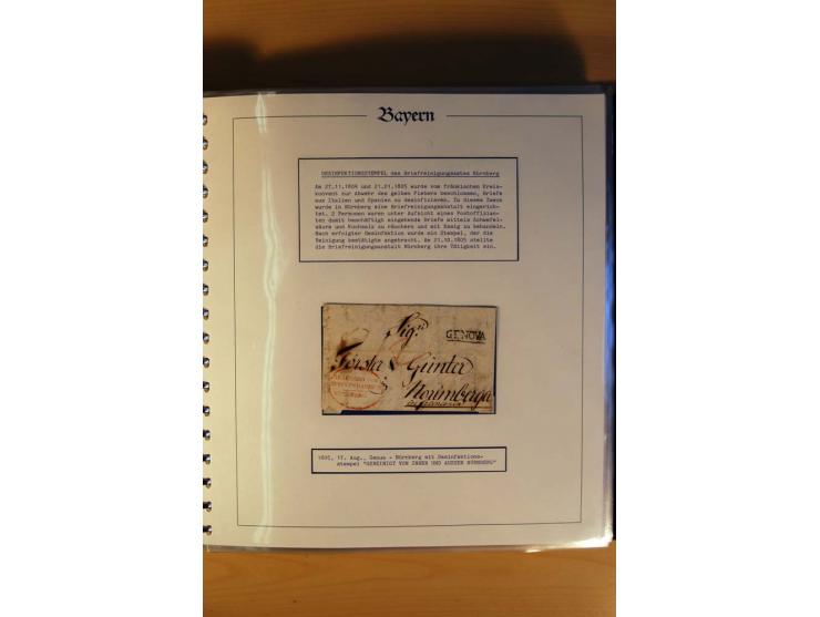 1569/1840 (ca.), fünfbändige postgeschichtliche Sammlung mit vielen seltenen Belegen, dabei gute 'adelige' Stempel wie z. B. 