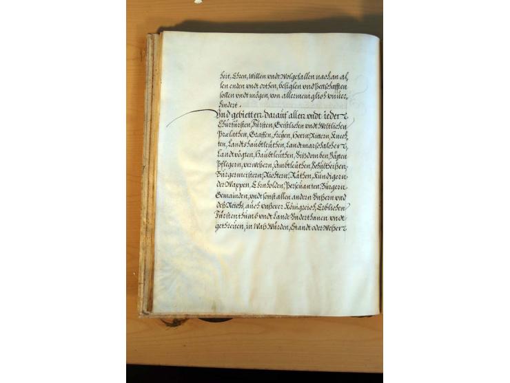 Rudolf II von Habsburg, römisch-deutscher Kaiser, 1609, 16seitiger Adelsbrief mit dekorativem handgemaltem Familienwappen, Ka