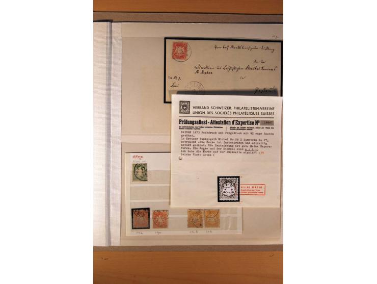 1849/1920, ungebrauchte, postfrische und gestempelte Sammlung  mit vielen Besonderheiten inkl. einiger Briefe und Karten;  da