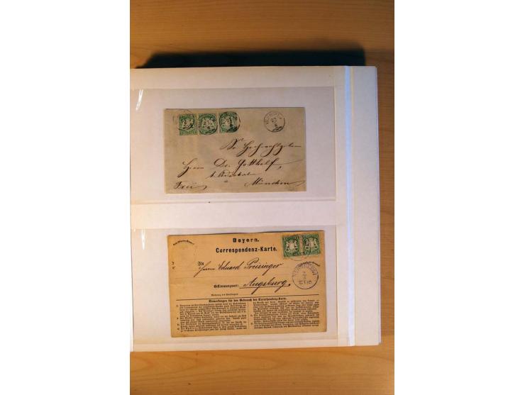 1849/70 (ca.), Sammlungsbestand von einigen losen Marken und Briefstücken (u. a. Probedruck der Nr. 1 mit entferntem Seidenfa