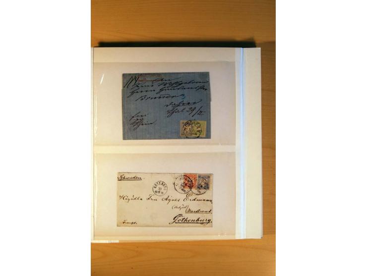 1849/70 (ca.), Sammlungsbestand von einigen losen Marken und Briefstücken (u. a. Probedruck der Nr. 1 mit entferntem Seidenfa