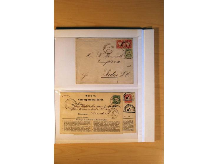 1849/70 (ca.), Sammlungsbestand von einigen losen Marken und Briefstücken (u. a. Probedruck der Nr. 1 mit entferntem Seidenfa