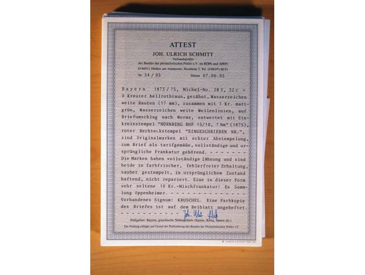 1849/70 (ca.), Sammlungsbestand von einigen losen Marken und Briefstücken (u. a. Probedruck der Nr. 1 mit entferntem Seidenfa