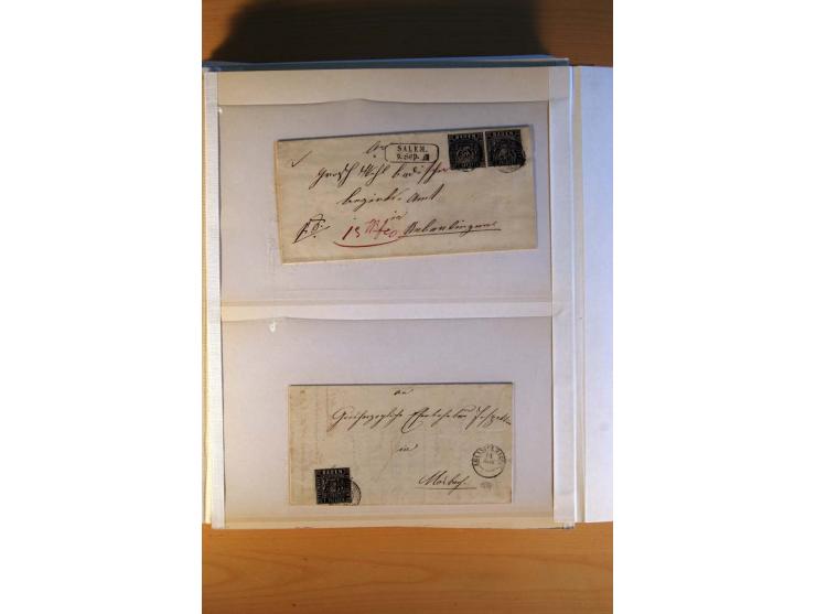 Baden, Thurn und Taxis und Würrtemberg, ungebrauchte und gestempelte Sammlung mit  Briefen dabei viele bessere Werte u.a. Bad