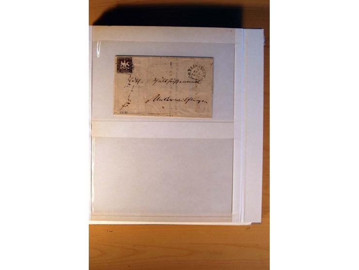 Baden, Thurn und Taxis und Würrtemberg, ungebrauchte und gestempelte Sammlung mit  Briefen dabei viele bessere Werte u.a. Bad