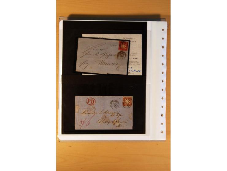 Baden, Thurn und Taxis und Würrtemberg, ungebrauchte und gestempelte Sammlung mit  Briefen dabei viele bessere Werte u.a. Bad