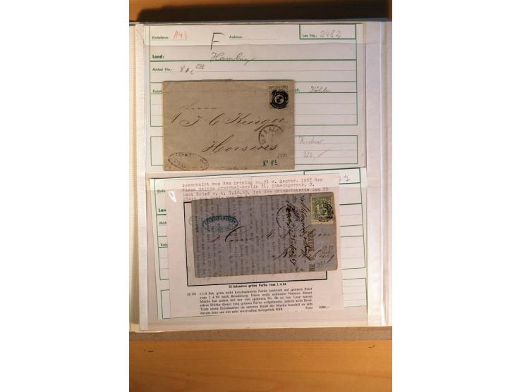 Norddeutsche Staaten und NDP, ungebrauchte und gestempelte Sammlung inklusive einiger Briefe; dabei viele bessere Werte, u.a.