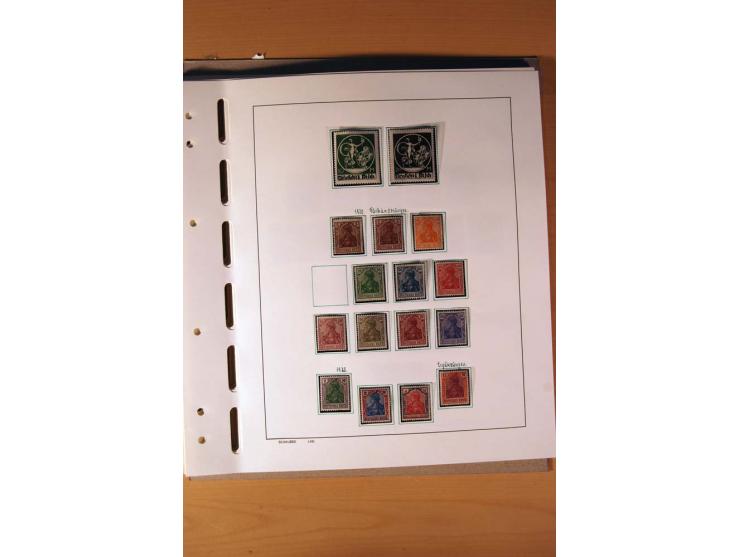 1872/1923, ungebrauchte Sammlung mit einigen postfrischen incl. Dienst, dazu etliche Ganzsachen, Brustschilde teils kein Orig