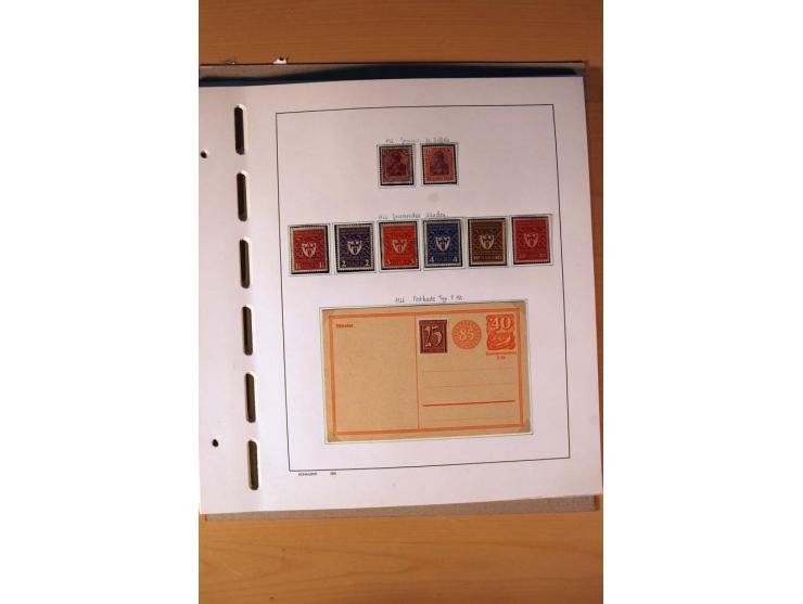 1872/1923, ungebrauchte Sammlung mit einigen postfrischen incl. Dienst, dazu etliche Ganzsachen, Brustschilde teils kein Orig
