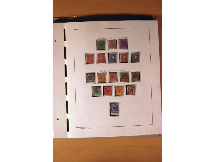 1872/1923, ungebrauchte Sammlung mit einigen postfrischen incl. Dienst, dazu etliche Ganzsachen, Brustschilde teils kein Orig
