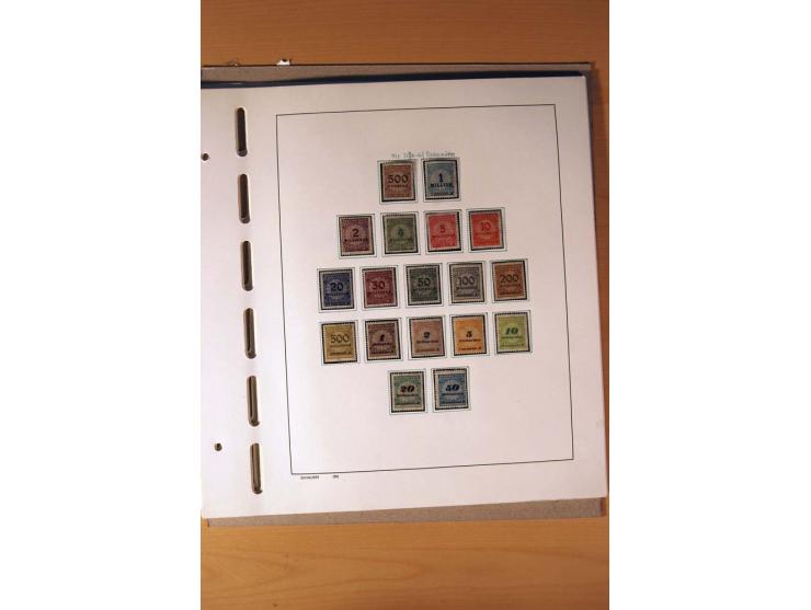 1872/1923, ungebrauchte Sammlung mit einigen postfrischen incl. Dienst, dazu etliche Ganzsachen, Brustschilde teils kein Orig