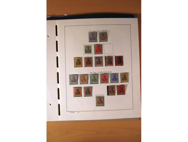 1872/1923, ungebrauchte Sammlung mit einigen postfrischen incl. Dienst, dazu etliche Ganzsachen, Brustschilde teils kein Orig