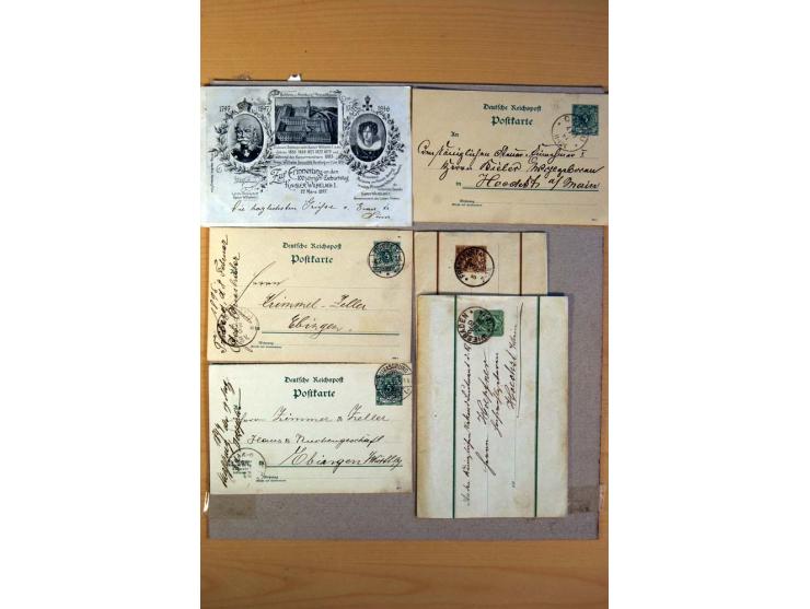 1880/1945, kleine Partie von über 100 Briefen und Karten, dabei Mi.-Nr. IV und VI je auf Karte und Mi.-Nr. 438-39 je auf Zepp