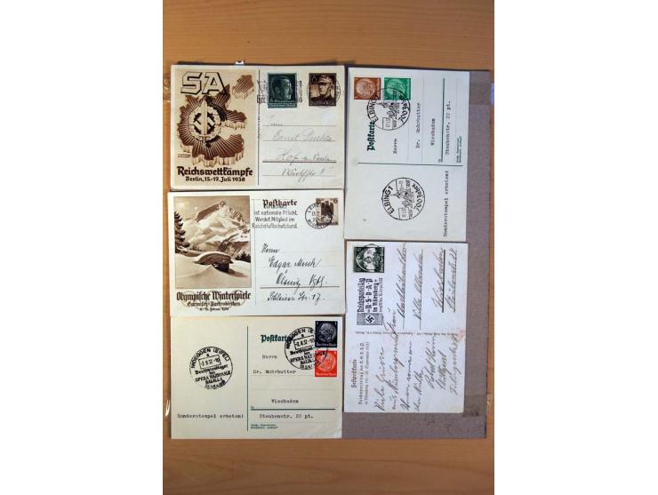 1880/1945, kleine Partie von über 100 Briefen und Karten, dabei Mi.-Nr. IV und VI je auf Karte und Mi.-Nr. 438-39 je auf Zepp