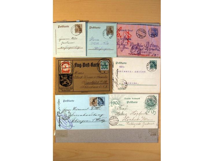 1880/1945, kleine Partie von über 100 Briefen und Karten, dabei Mi.-Nr. IV und VI je auf Karte und Mi.-Nr. 438-39 je auf Zepp