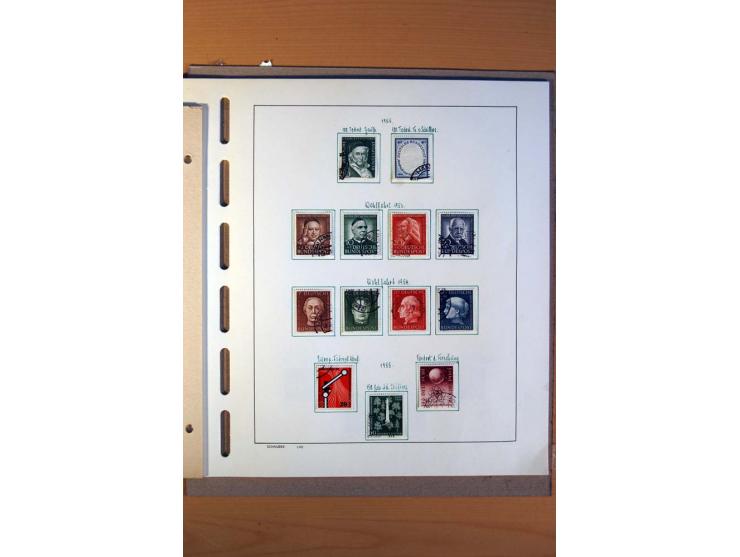 1945/80, ungebrauchter, postfrischer und gestempelter Posten mit Sammlungen Gemeinschaftsausgaben, Französische Zone, Bizone 