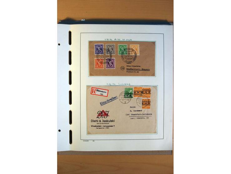 1945/80, ungebrauchter, postfrischer und gestempelter Posten mit Sammlungen Gemeinschaftsausgaben, Französische Zone, Bizone 