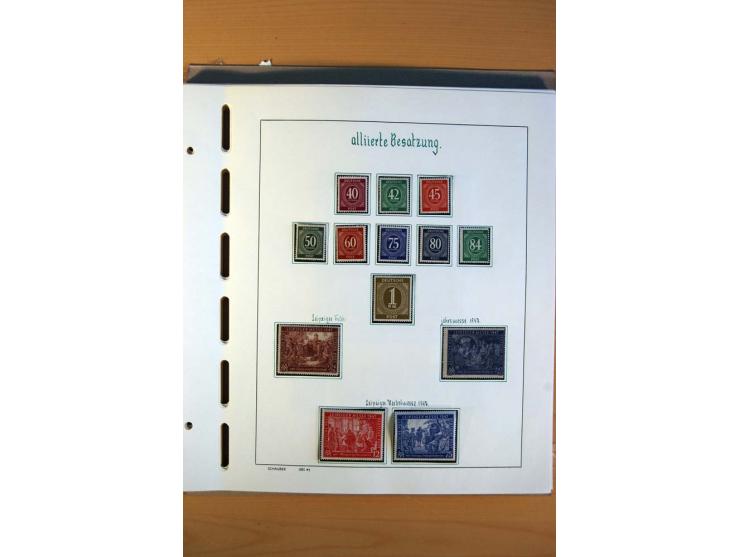 1945/80, ungebrauchter, postfrischer und gestempelter Posten mit Sammlungen Gemeinschaftsausgaben, Französische Zone, Bizone 