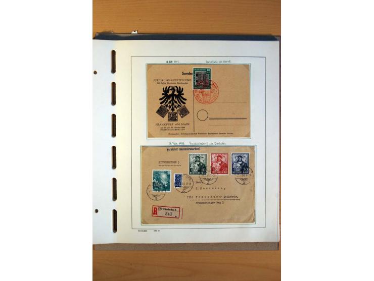 1945/80, ungebrauchter, postfrischer und gestempelter Posten mit Sammlungen Gemeinschaftsausgaben, Französische Zone, Bizone 