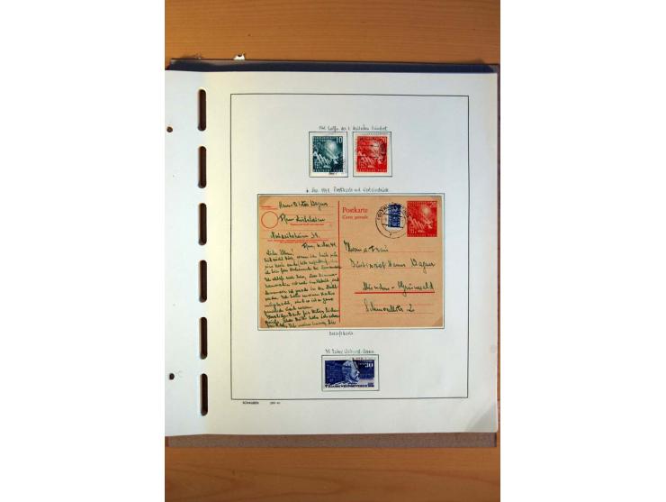 1945/80, ungebrauchter, postfrischer und gestempelter Posten mit Sammlungen Gemeinschaftsausgaben, Französische Zone, Bizone 