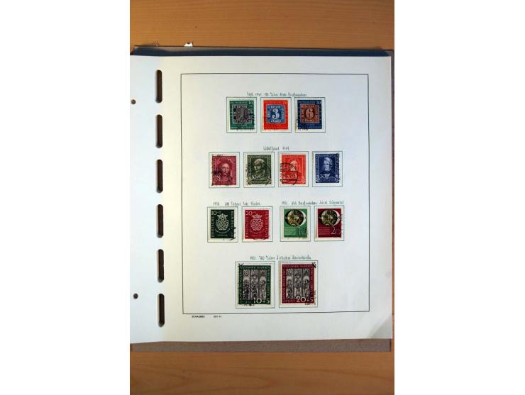 1945/80, ungebrauchter, postfrischer und gestempelter Posten mit Sammlungen Gemeinschaftsausgaben, Französische Zone, Bizone 