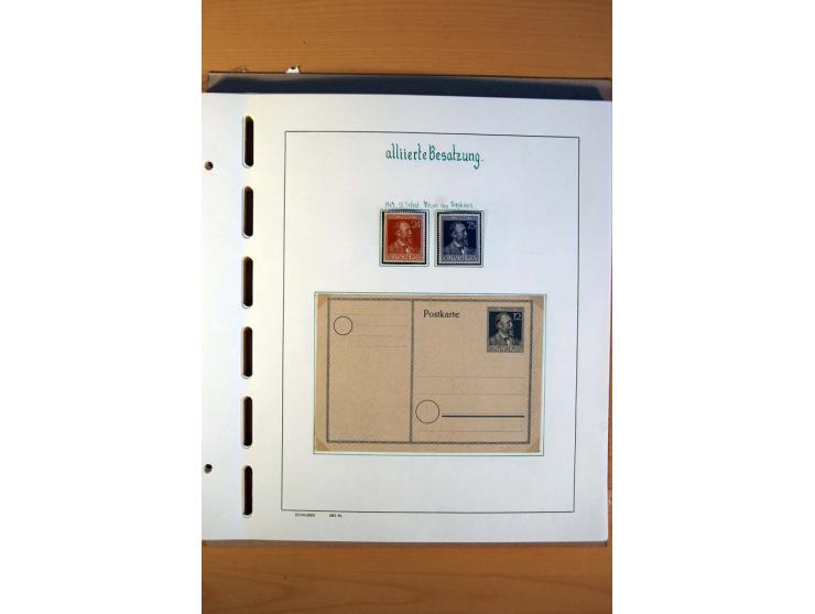 1945/80, ungebrauchter, postfrischer und gestempelter Posten mit Sammlungen Gemeinschaftsausgaben, Französische Zone, Bizone 
