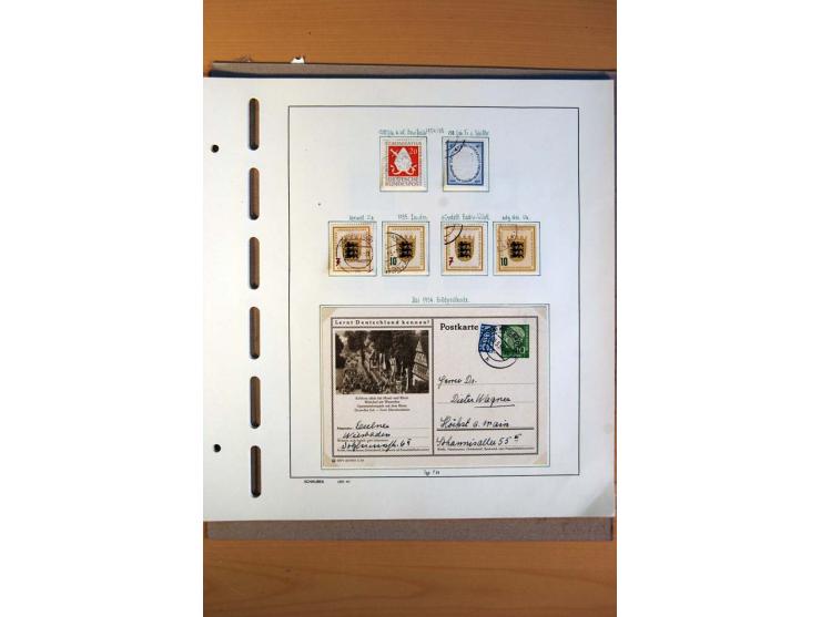 1945/80, ungebrauchter, postfrischer und gestempelter Posten mit Sammlungen Gemeinschaftsausgaben, Französische Zone, Bizone 