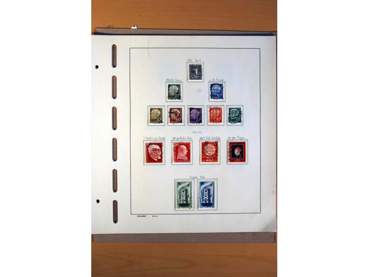 1945/80, ungebrauchter, postfrischer und gestempelter Posten mit Sammlungen Gemeinschaftsausgaben, Französische Zone, Bizone 