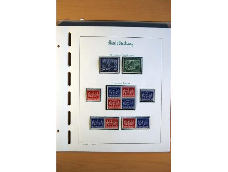 1945/80, ungebrauchter, postfrischer und gestempelter Posten mit Sammlungen Gemeinschaftsausgaben, Französische Zone, Bizone 