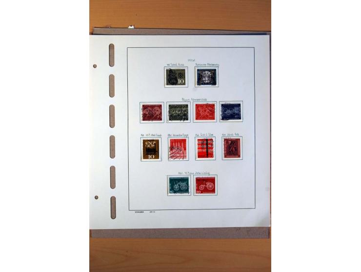 1945/80, ungebrauchter, postfrischer und gestempelter Posten mit Sammlungen Gemeinschaftsausgaben, Französische Zone, Bizone 