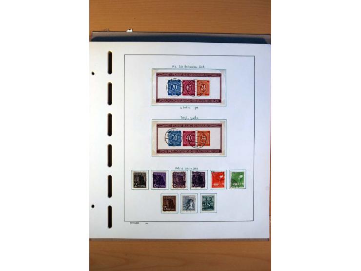 1945/80, ungebrauchter, postfrischer und gestempelter Posten mit Sammlungen Gemeinschaftsausgaben, Französische Zone, Bizone 