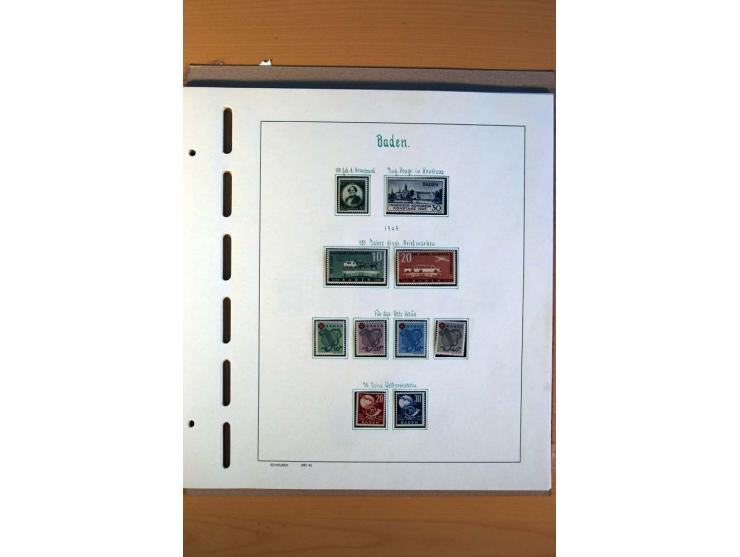 1945/80, ungebrauchter, postfrischer und gestempelter Posten mit Sammlungen Gemeinschaftsausgaben, Französische Zone, Bizone 