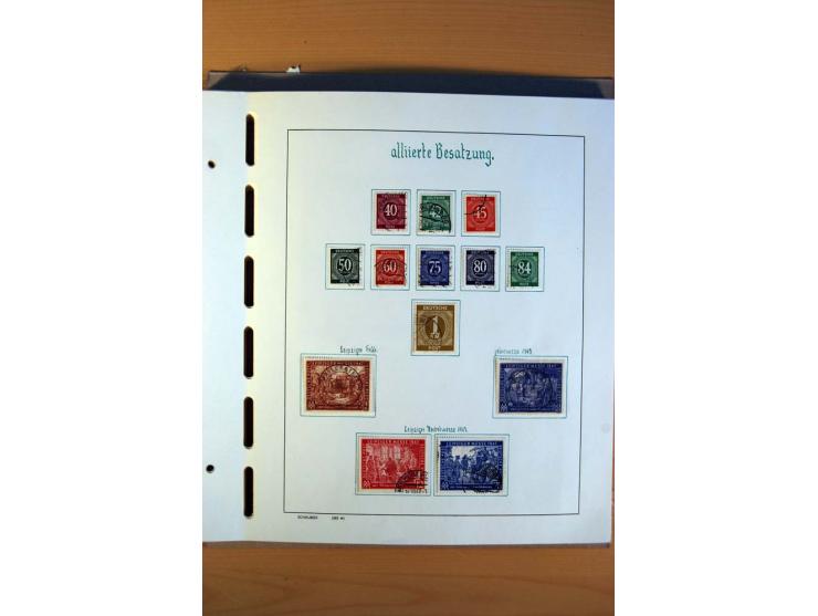 1945/80, ungebrauchter, postfrischer und gestempelter Posten mit Sammlungen Gemeinschaftsausgaben, Französische Zone, Bizone 