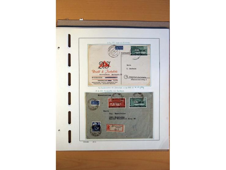 1945/80, ungebrauchter, postfrischer und gestempelter Posten mit Sammlungen Gemeinschaftsausgaben, Französische Zone, Bizone 