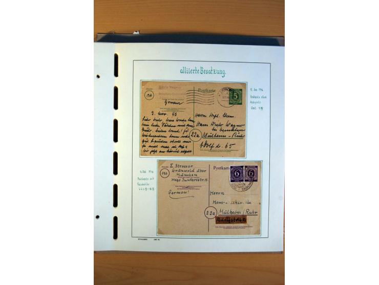 1945/80, ungebrauchter, postfrischer und gestempelter Posten mit Sammlungen Gemeinschaftsausgaben, Französische Zone, Bizone 