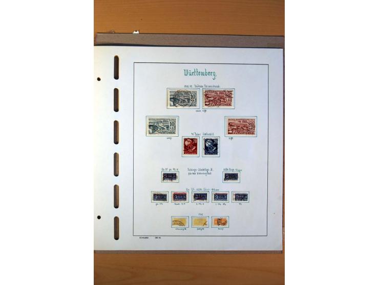 1945/80, ungebrauchter, postfrischer und gestempelter Posten mit Sammlungen Gemeinschaftsausgaben, Französische Zone, Bizone 