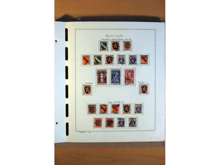 1945/80, ungebrauchter, postfrischer und gestempelter Posten mit Sammlungen Gemeinschaftsausgaben, Französische Zone, Bizone 