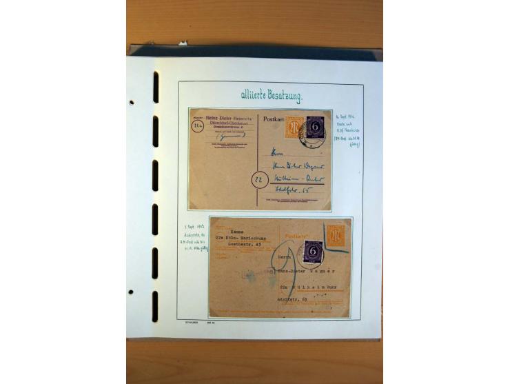 1945/80, ungebrauchter, postfrischer und gestempelter Posten mit Sammlungen Gemeinschaftsausgaben, Französische Zone, Bizone 