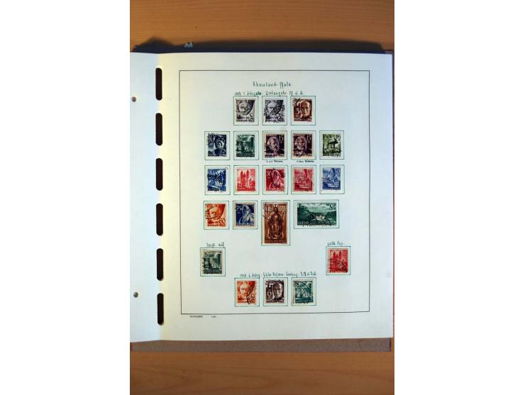 1945/80, ungebrauchter, postfrischer und gestempelter Posten mit Sammlungen Gemeinschaftsausgaben, Französische Zone, Bizone 