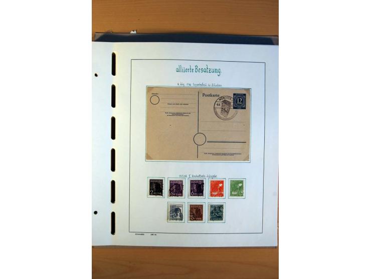 1945/80, ungebrauchter, postfrischer und gestempelter Posten mit Sammlungen Gemeinschaftsausgaben, Französische Zone, Bizone 