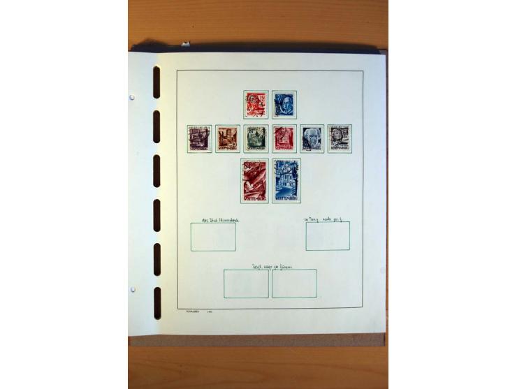 1945/80, ungebrauchter, postfrischer und gestempelter Posten mit Sammlungen Gemeinschaftsausgaben, Französische Zone, Bizone 