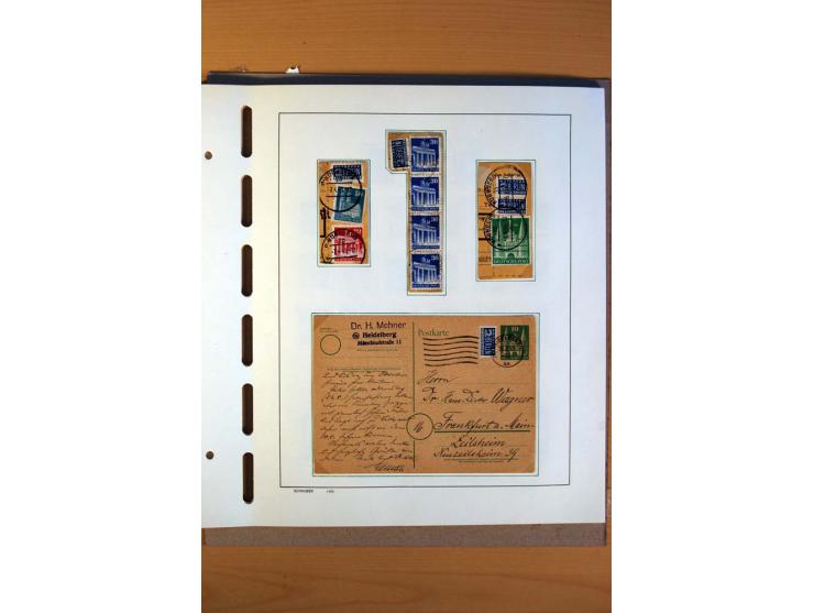 1945/80, ungebrauchter, postfrischer und gestempelter Posten mit Sammlungen Gemeinschaftsausgaben, Französische Zone, Bizone 