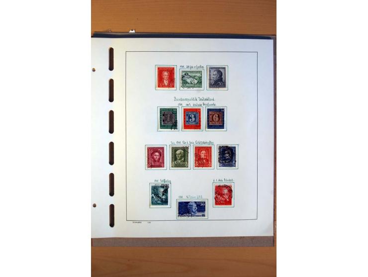 1945/80, ungebrauchter, postfrischer und gestempelter Posten mit Sammlungen Gemeinschaftsausgaben, Französische Zone, Bizone 