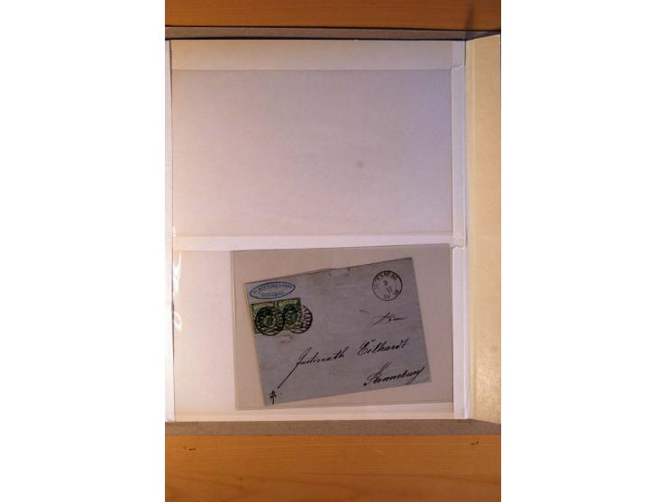 Hannover, Preussen und Sachen, ungebrauchte - teils auch postfrische - und gestempelte Sammlung mit einigen Briefe, dabei Han
