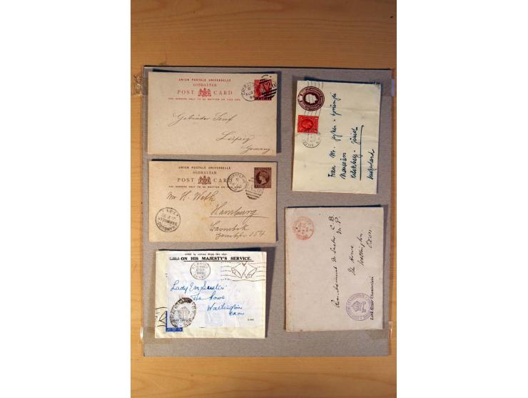 1813/1935, über 90 Briefe und Karten mit vielen interessanten Stücken dabei Mulready-Umschlag 1 und 2 P., gebraucht, Mi.-Nr. 