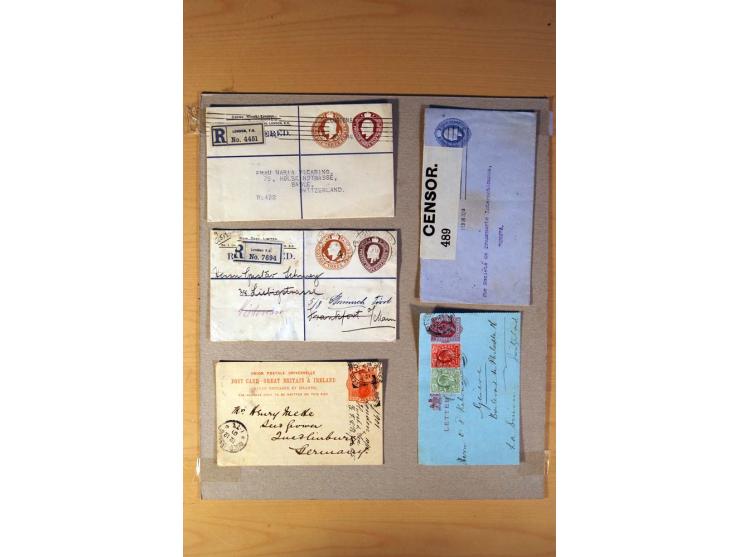 1813/1935, über 90 Briefe und Karten mit vielen interessanten Stücken dabei Mulready-Umschlag 1 und 2 P., gebraucht, Mi.-Nr. 