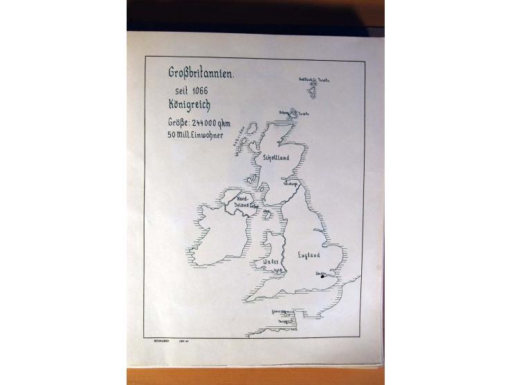 1840/1974, sehr schöne gestempelte Sammlung, differenziert nach Farben, Zähnungen und Platten, dabei viele bessere Werte z.B.